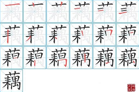 藕 筆劃|藕字笔画、笔顺、笔划